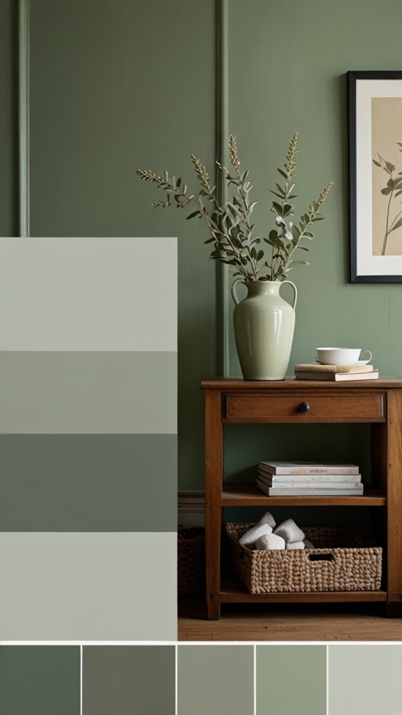 sage green sofa, sage green walls, sage green accents, sage green decor, sage green furniture