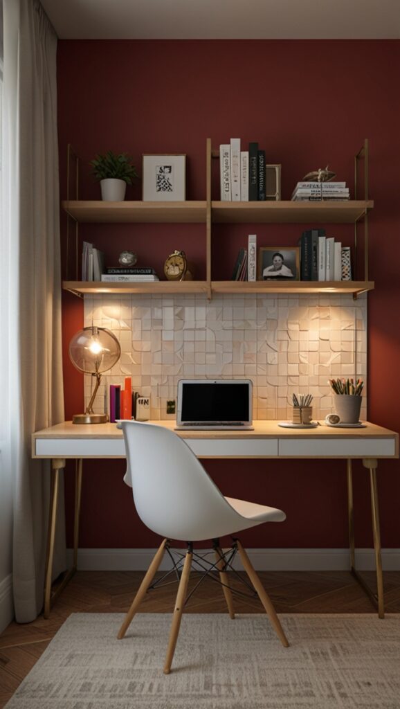 Home office, moody decor, cozy interiors, sophisticated style,modern Home office 