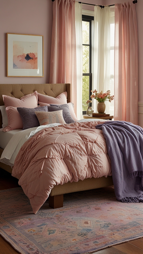 enjamin more Bedroom ,new bm Bedroom design, modern Bedroom makeovers,Benjamin more spring colors,,remodel ,  pink hues colors pallets , pink colors schema , top colors hue 
latest Bedroom remodel ,Benjamin more pink paint 