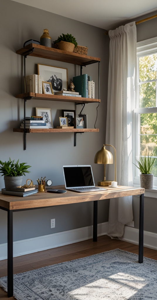 office design, interior decor, home improvement, workspace transformation, modern aesthetic