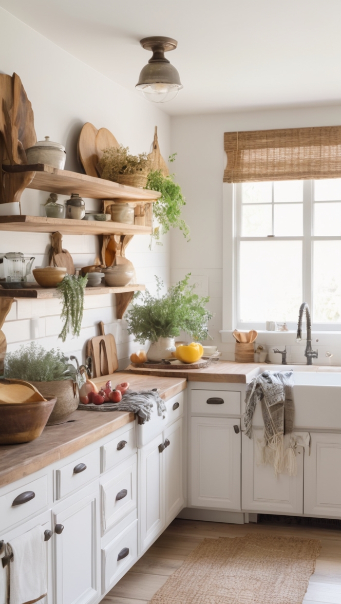 rustic kitchen decor, kitchen renovation, farmhouse chic decor, cozy kitchen design, vintage kitchen style