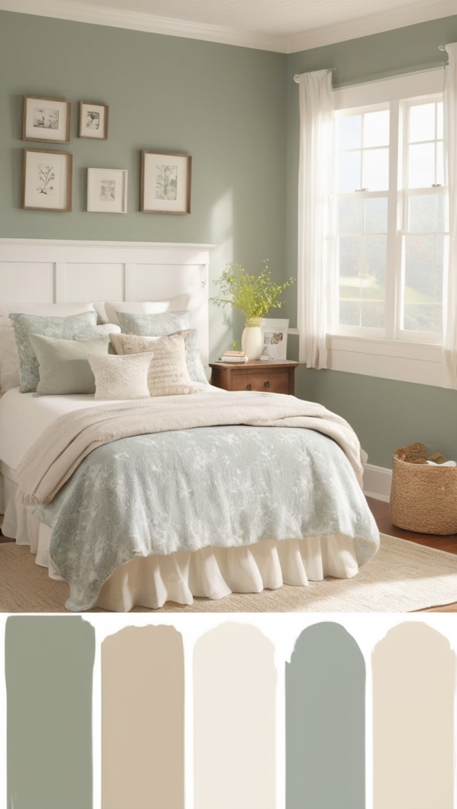 farmhouse bedroom decor, cozy bedroom ideas, rustic bedroom furniture, farmhouse style bedding, vintage bedroom design