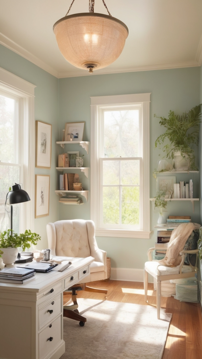 home office decor, office corner design, work from home space, stylish office nook, desk organization 