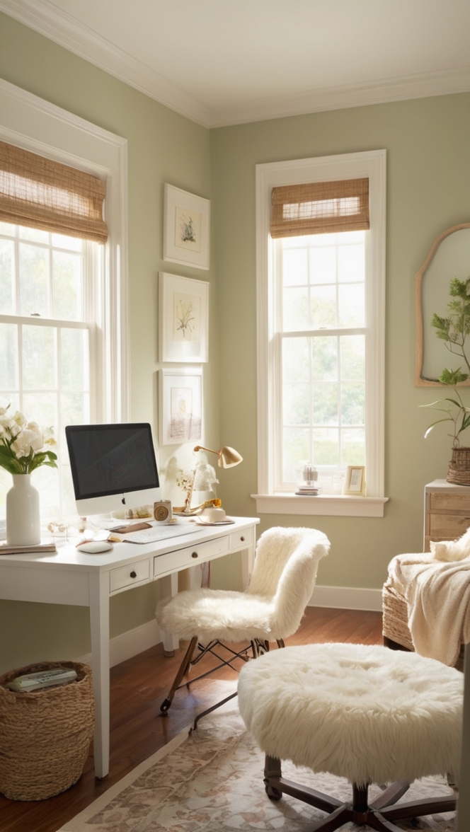 cozy home office decor, home office organization, guest room design, stylish home office, luxury home office 