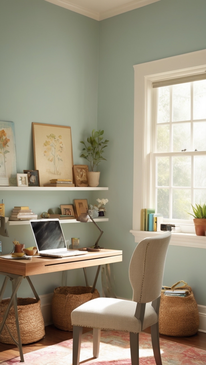 cozy office decor ideas, best wall colors for home office, home office paint color suggestions, warm office design ideas, inviting office color schemes