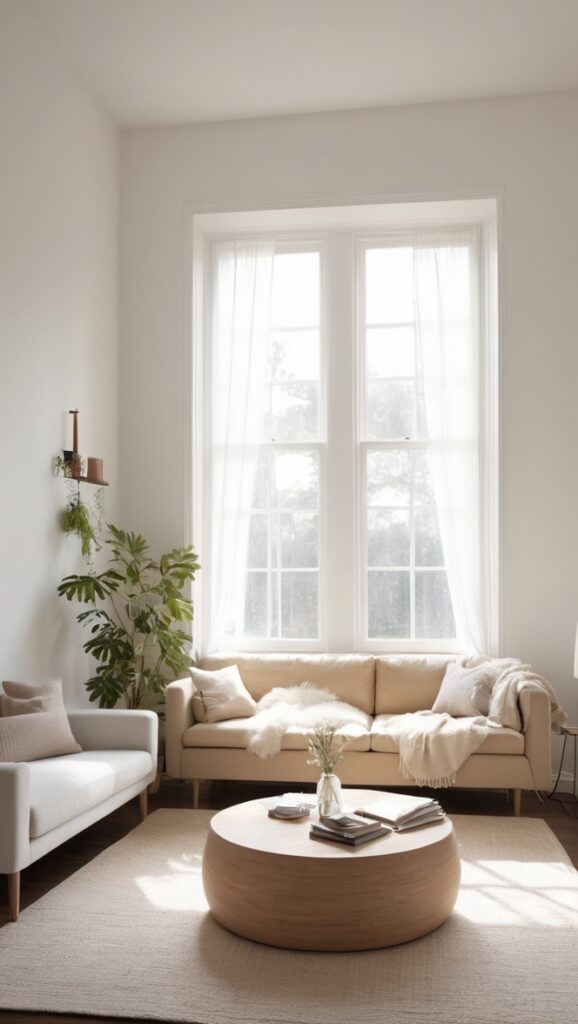 minimalist living room decor, cozy living room ideas, modern minimalist decor, Scandinavian living room design, simple living room furniture