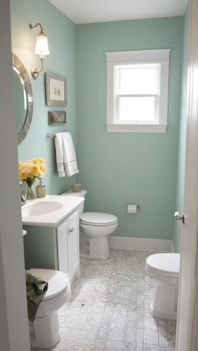 half bathroom makeover, small bathroom design, budget bathroom renovation, DIY bathroom remodel, modern bathroom updates