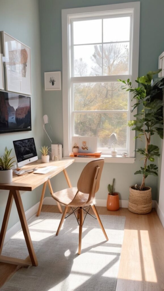 work from home office decor, home office lighting, home office furniture, home office organization, home office design