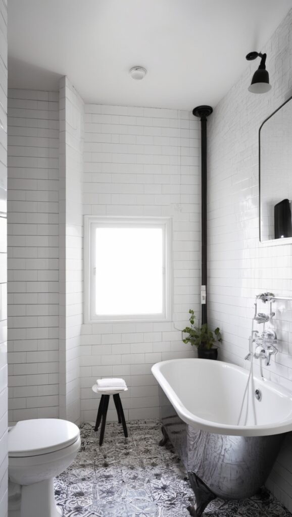 black and white floor tiles, black and white mosaic tiles, black and white patterned tiles, black and white subway tiles, black and white ceramic tiles