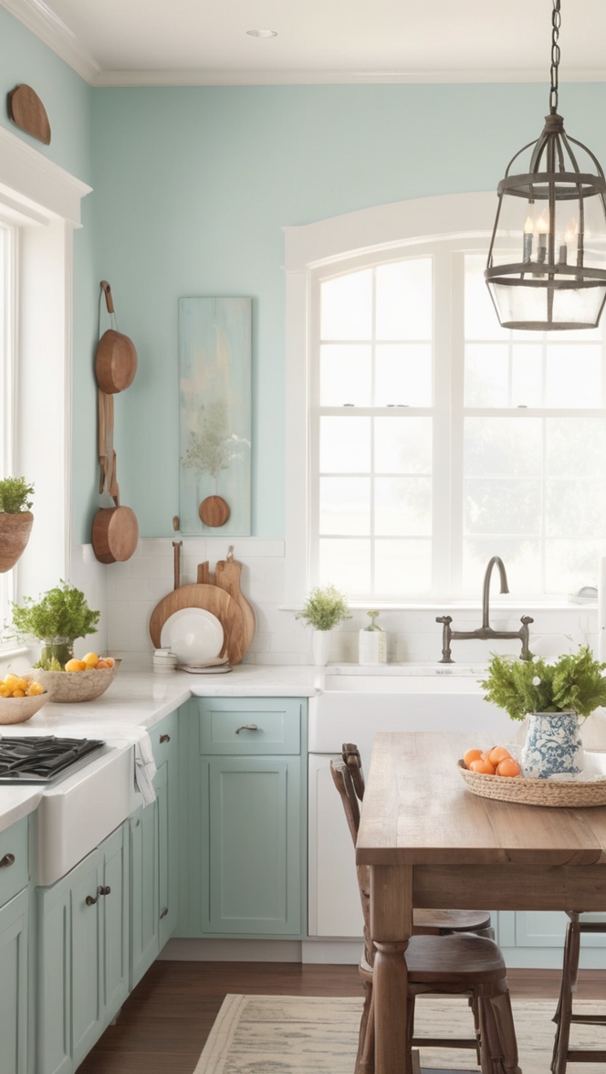 coastal kitchen design, modern farmhouse kitchen, farmhouse sink, coastal decor, white farmhouse kitchen