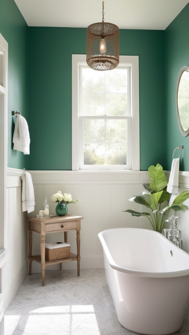 emerald green tiles, emerald green décor, bathroom renovation ideas, green bathroom accessories, luxury bathroom design
