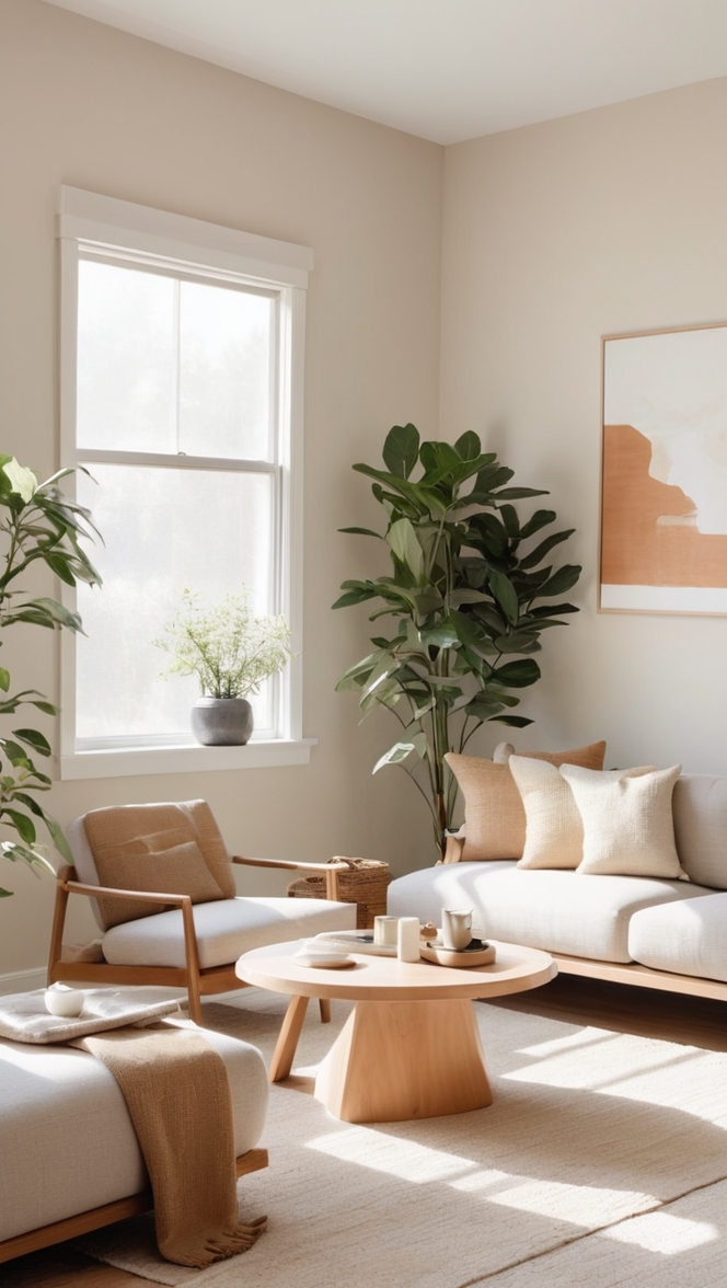 scandinavian minimalist design,  modern japandi decor, minimalist living room furniture, contemporary japandi interior, scandinavian japandi style