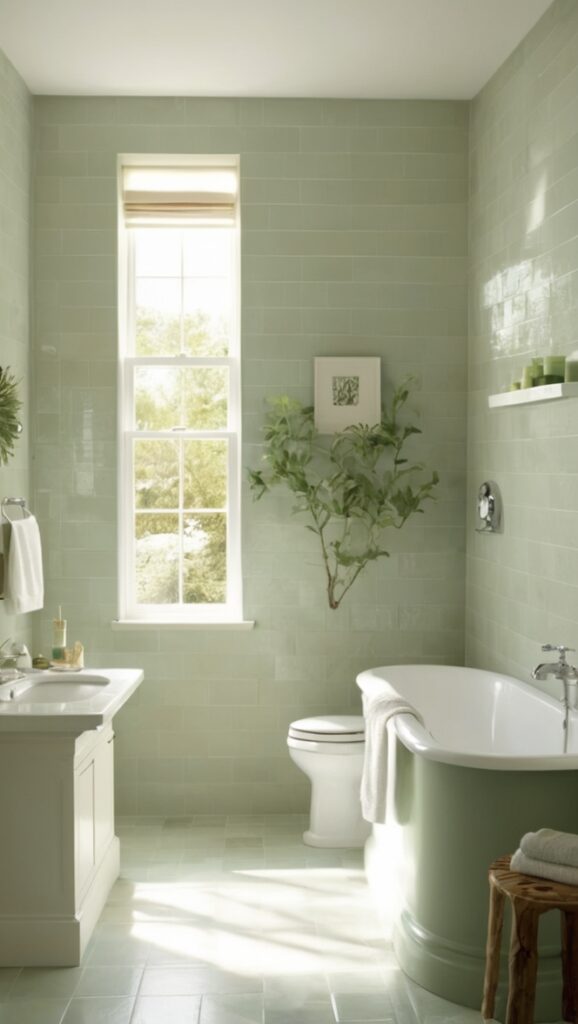 sage green tile, green bathroom tiles, sage green ceramic tiles, sage green subway tiles, sage green glass tiles