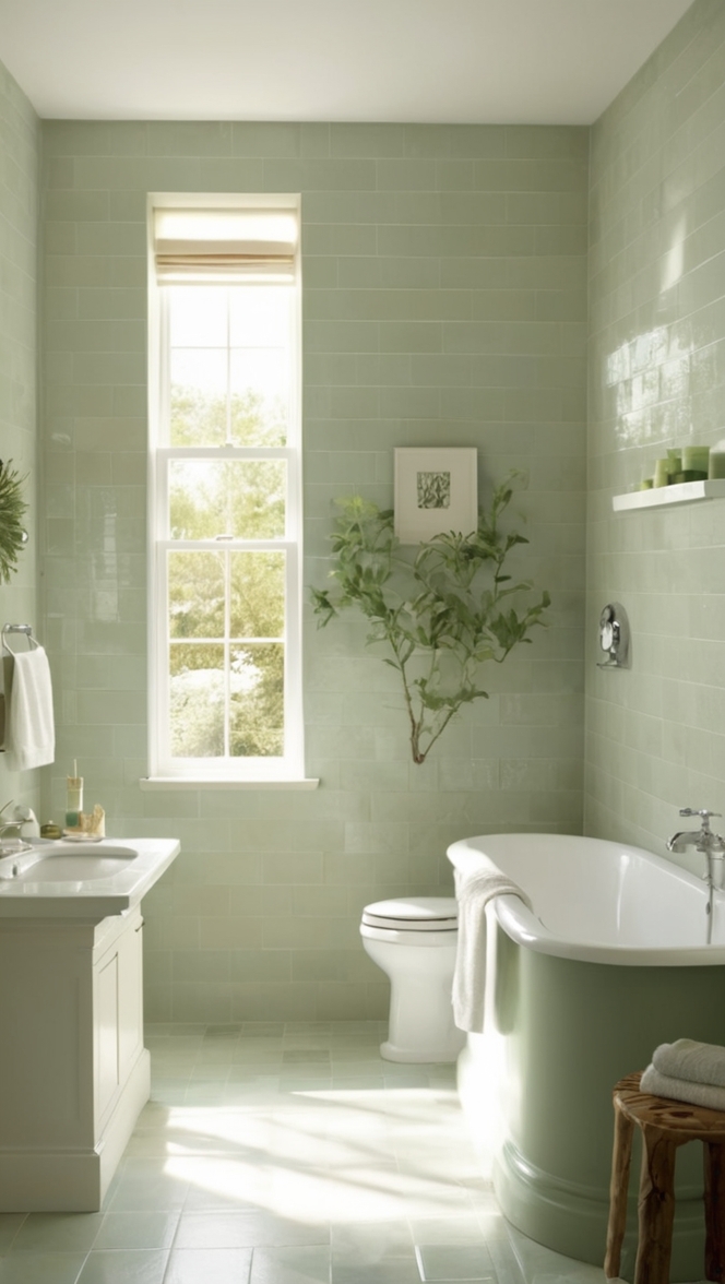 sage green tile, green bathroom tiles, sage green ceramic tiles, sage green subway tiles, sage green glass tiles 