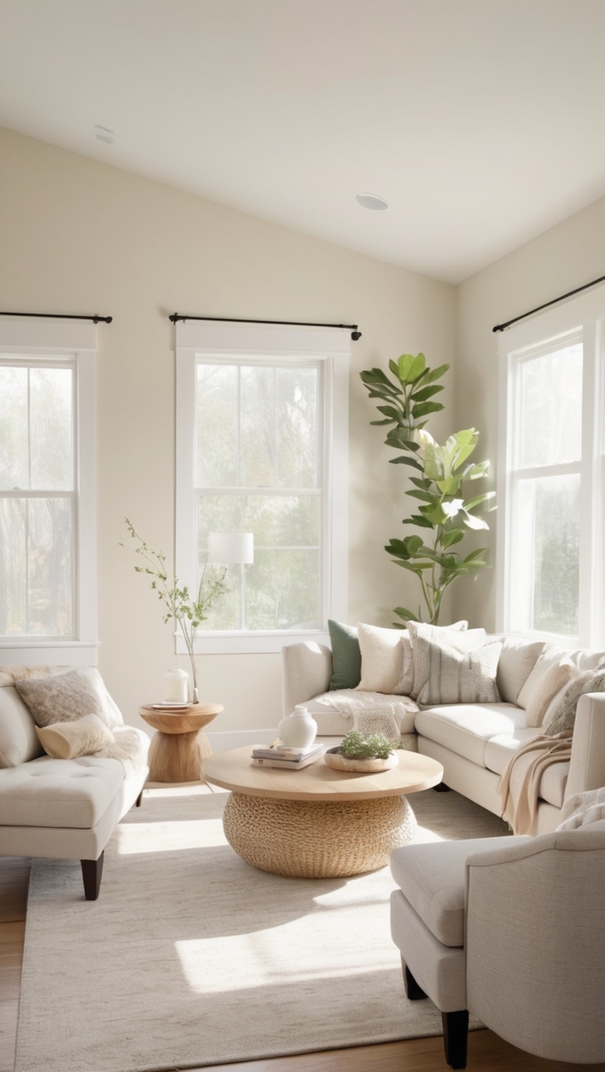 minimalist design, modern living room, contemporary interior, Scandinavian decor, clean space