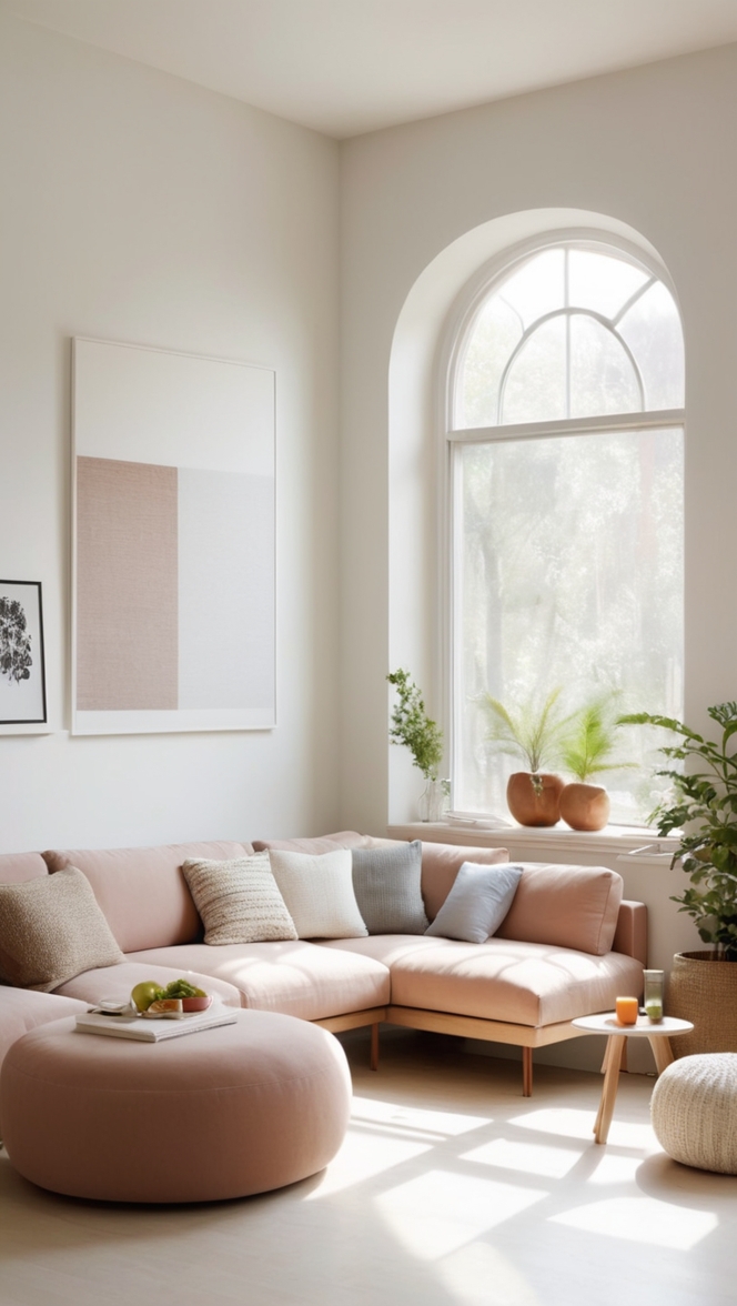 minimalist design, modern living room, contemporary interior, Scandinavian decor, clean space 