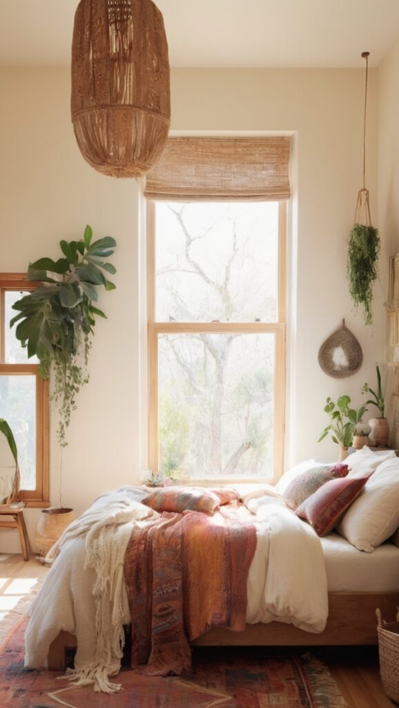 boho chic room, bohemian bedroom decor ideas, modern boho bedroom design, boho style bedding, boho furniture design