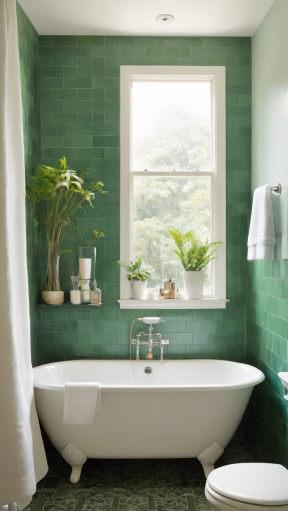 dark green bathroom tiles, green bathroom tiles, green tiles, dark green tiles, bathroom tiles