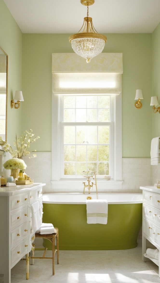 green and gold decor, luxurious bathroom design, elegant bathroom accessories, stylish bathroom renovations, high-end bathroom fixtures 