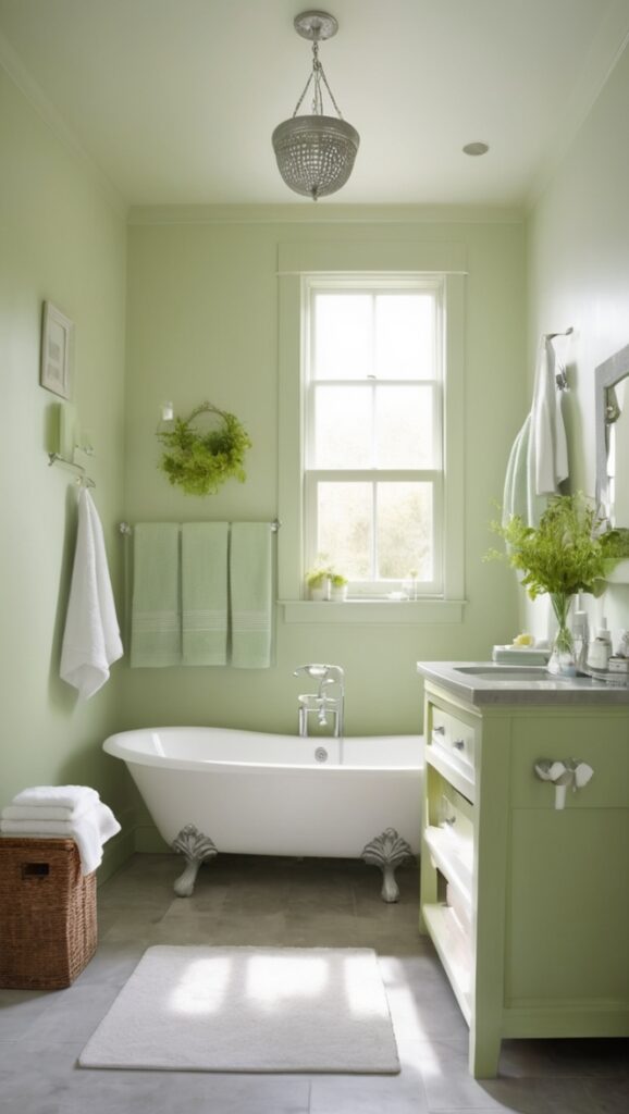 green bathroom decor, grey bathroom design, modern bathroom tile, luxury bathroom fixtures, contemporary bathroom accessories