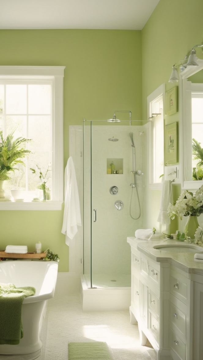 Green and white bathroom decor, Green and white tile bathroom, Green and white bathroom accessories, Green and white bathroom color scheme, Green and white bathroom design 