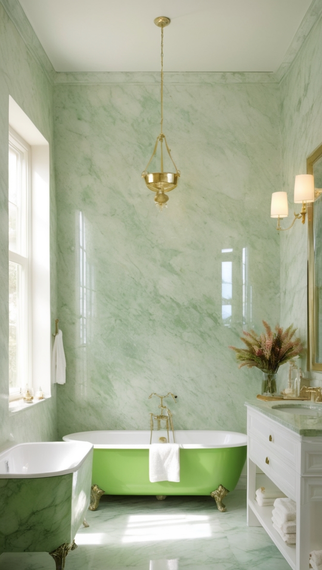 green marble countertops, green marble tiles, green marble vanity, green marble flooring, green marble shower walls 