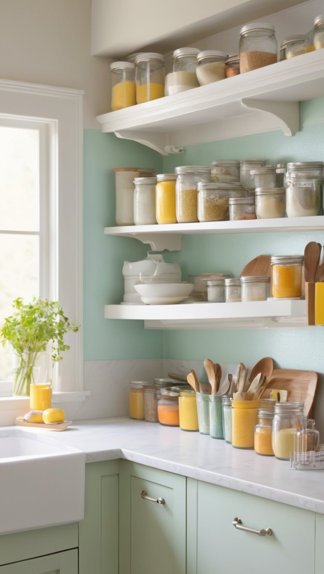 Kitchen organization tips, Kitchen storage solutions, Pantry organization ideas, Declutter kitchen space, Organize small kitchen 