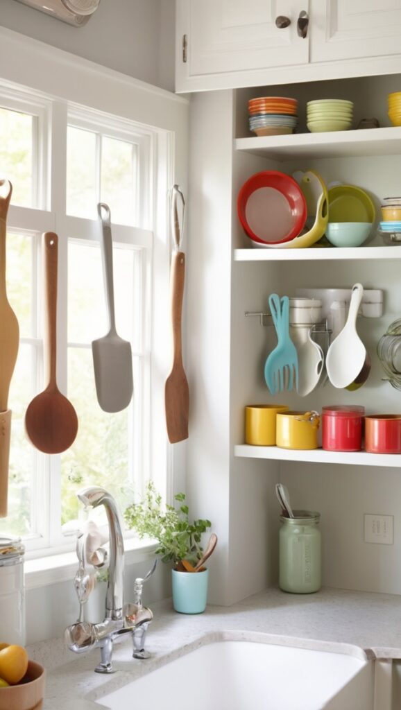 kitchen storage ideas, kitchen cabinet organization, pantry organization, kitchen organization products, utensil drawer organization