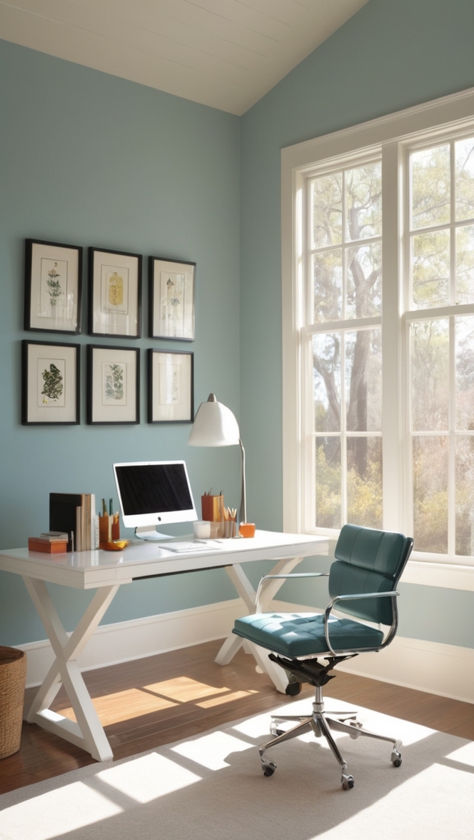 modern home office design, men's home office, masculine office decor, contemporary office setup, stylish office furniture