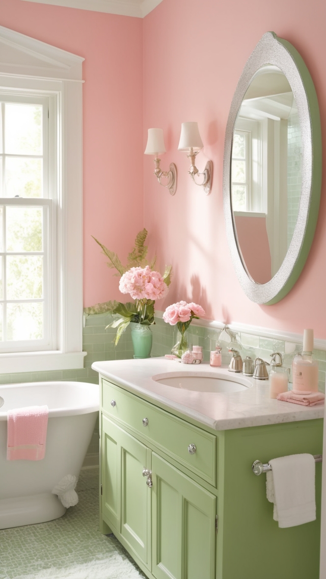 pink and green bathroom decor, pink and green bathroom ideas, pink and green bathroom accessories, pink and green bathroom tiles, pink and green bathroom designs