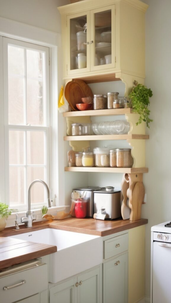 kitchen storage solutions, small kitchen organization, cabinet organization, pantry organization, under sink organization