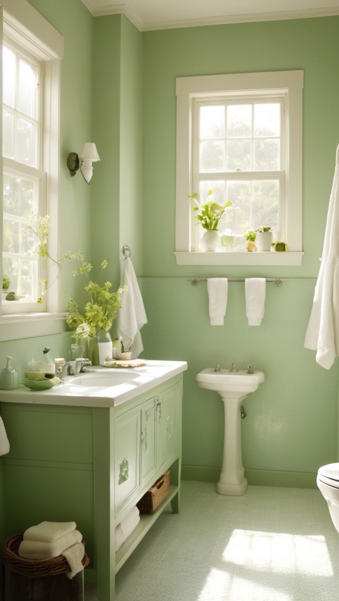 vintage green tile, vintage green bathroom decor, retro green bathroom, vintage bathroom accessories, classic green bathroom 