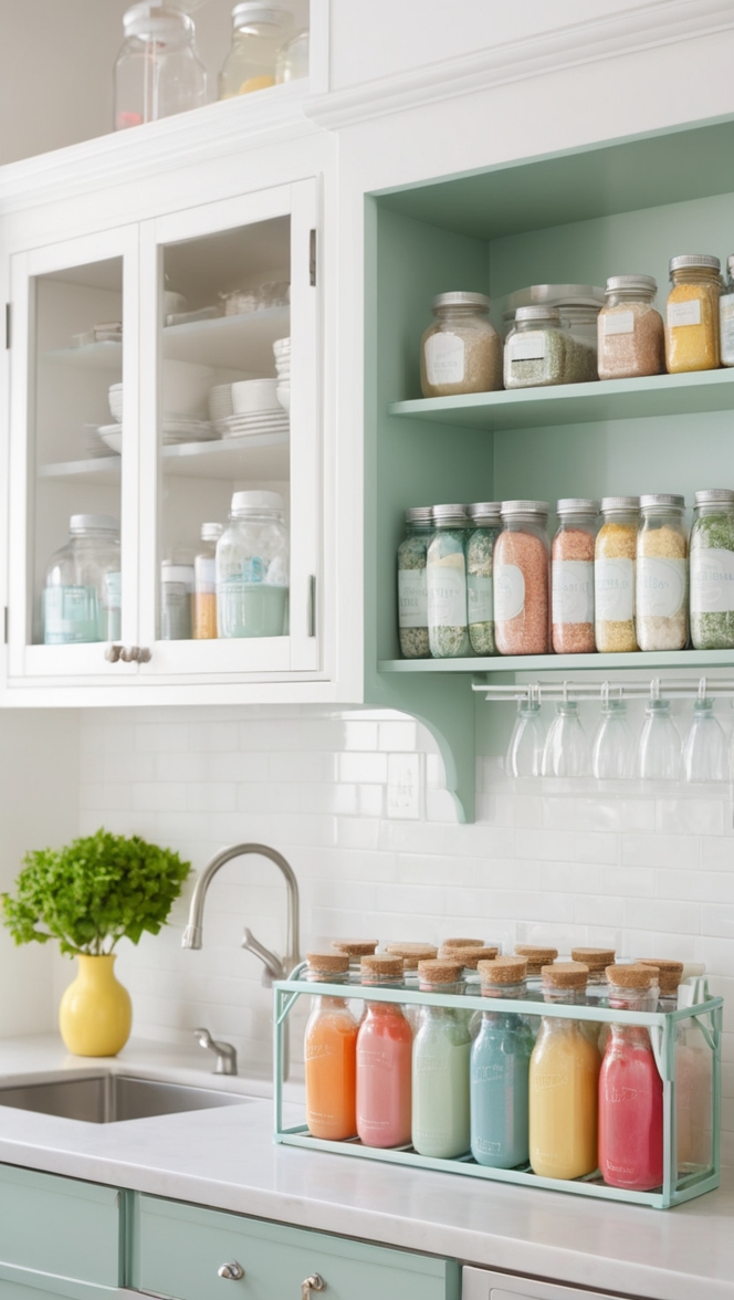 baby bottle storage, kitchen organization, baby feeding supplies, nursery organization, baby product storage 