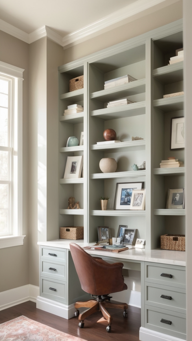 custom home office cabinetry, home office storage solutions, custom home office furniture, custom home office design, home office built in cabinets