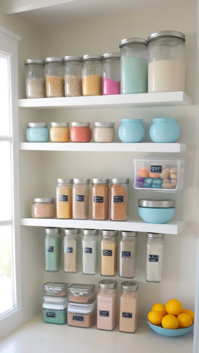 dollar tree organization, cheap kitchen organization, kitchen storage ideas, low cost kitchen organization, budget-friendly kitchen organization 