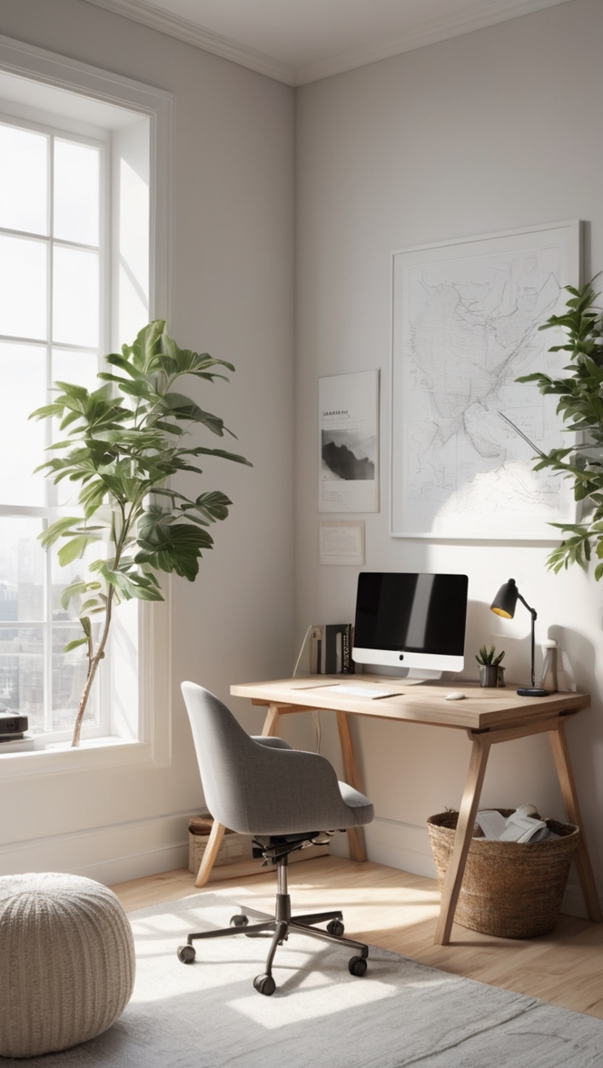 minimalist home office furniture, 
minimalist office decor, 
modern home office design, 
contemporary home office setup, 
stylish minimalist office space 