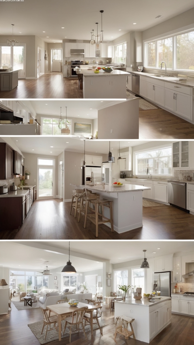 open concept kitchen, kitchen living room, living space design, open floor plan, home renovation ideas 