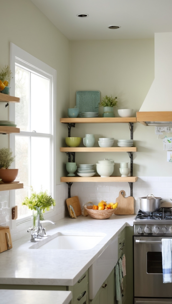 kitchen shelving ideas, kitchen storage solutions, open shelving kitchen decor, rustic kitchen shelves, modern kitchen shelving 