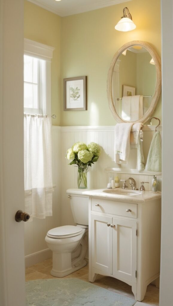small bathroom renovation, guest bathroom decor, affordable bathroom updates, small bathroom storage solutions, modern guest bathroom
