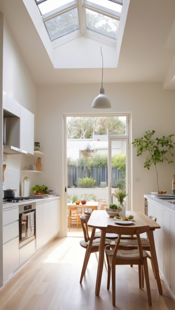 open plan living kitchen, small open plan kitchen, open plan dining kitchen, dining living kitchen, compact open plan kitchen