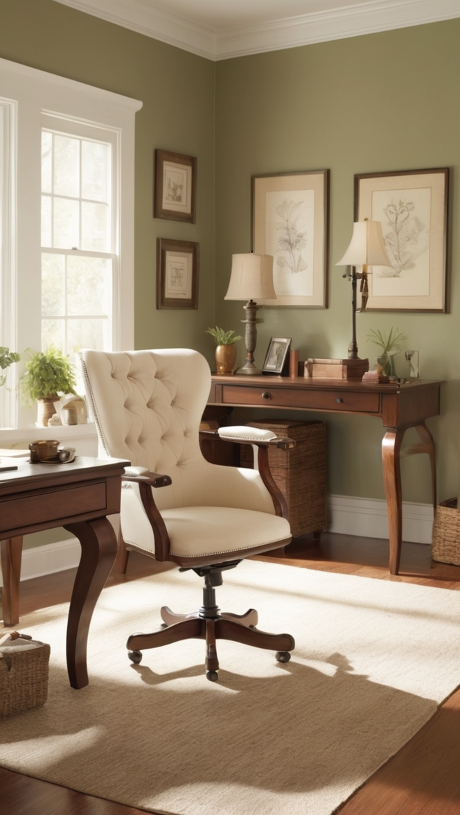 vintage home office decor, masculine home office ideas, executive home office design, classic home office furniture, sophisticated office workspace