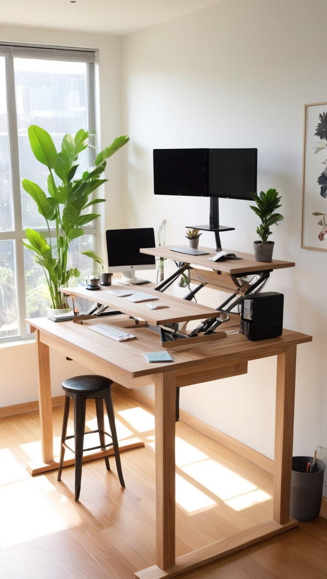 standing desk converter, adjustable standing desk, dual monitor standing desk, electric stand up desk, sit stand workstation 