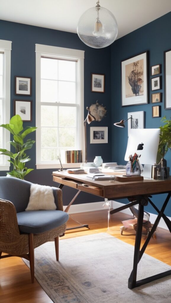home office design, stylish home office, masculine home office, contemporary home office, modern workspace