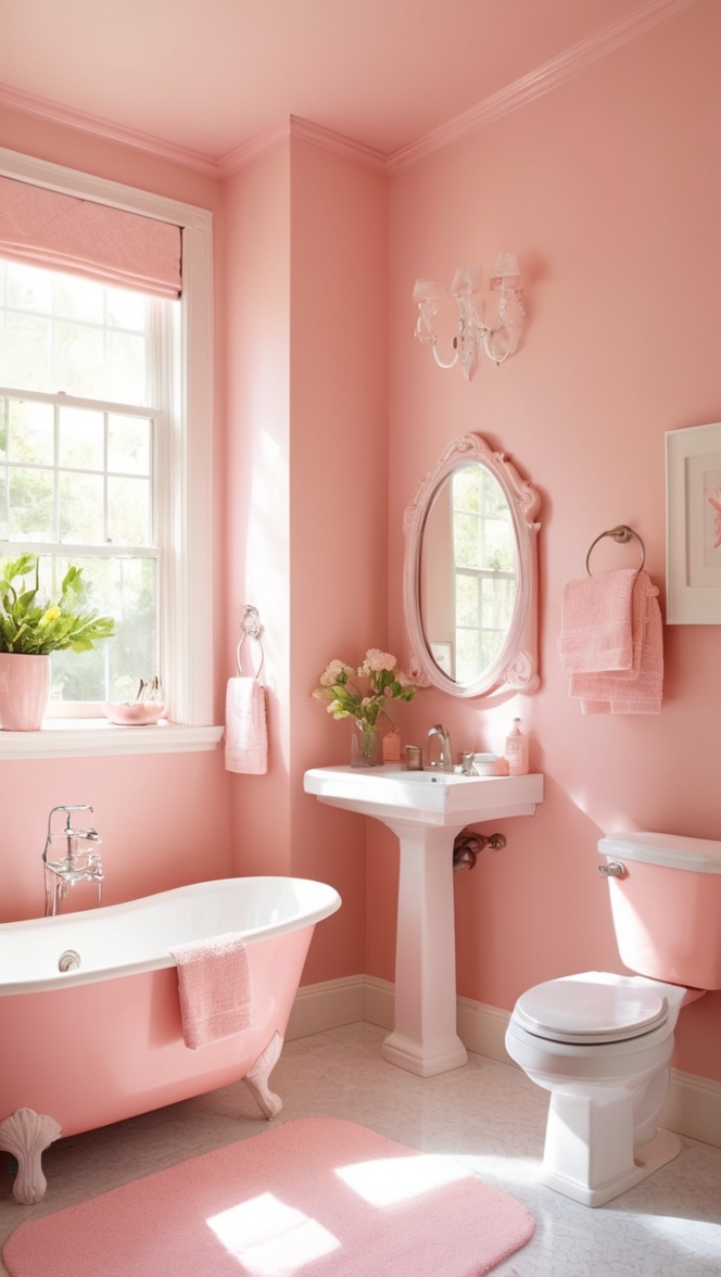 pink bathroom decor, bathroom renovation, modern bathroom ideas, minimalist bathroom design, luxury bathroom accessories