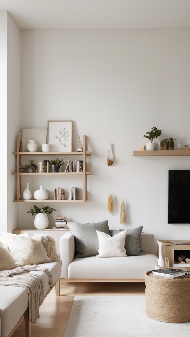 shelf decor, living room decor, minimalist decor, home decor, interior design 