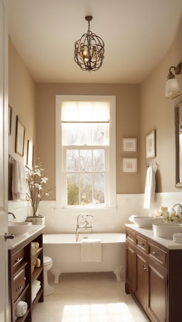 brown and white bathroom decor, luxury brown and white bathroom, modern brown and white bathroom, elegant brown and white bathroom, stylish brown and white bathroom