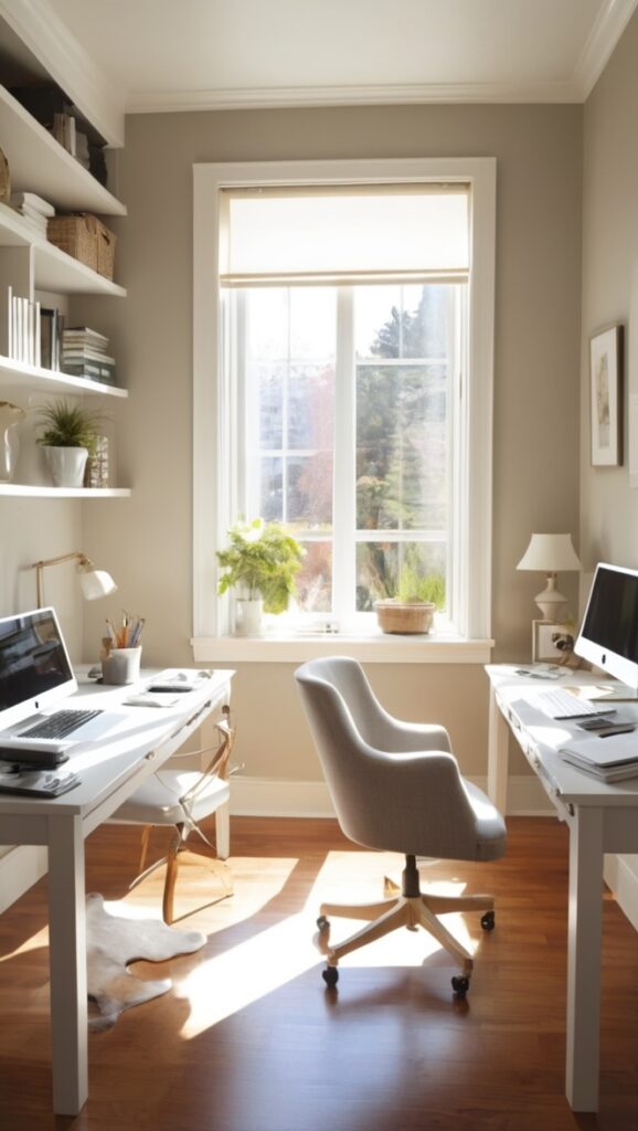 home office desk, workstation furniture, dual workspace furniture, office desk for two, two person office desk