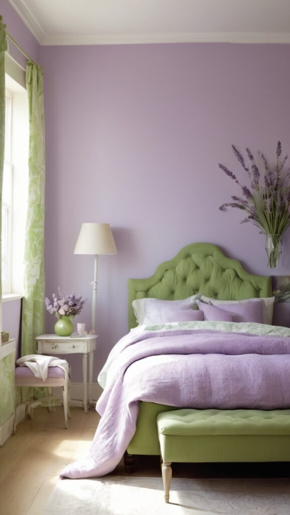 lavender bedroom decor, green bedroom ideas, luxury bedroom design, elegant bedroom furniture, modern bedroom accessories