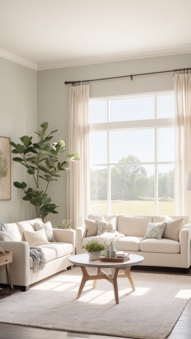 minimalist interior design, modern farmhouse decor, simple living room, rustic home decoration, clean design style