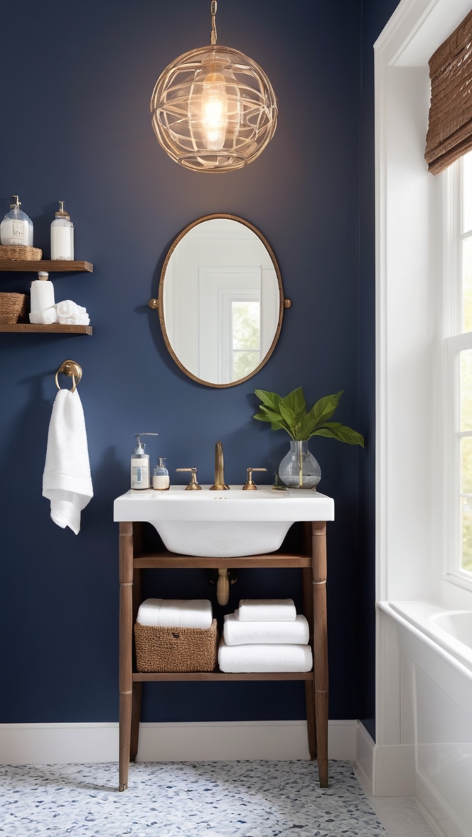 navy blue bathroom decor, navy and white bathroom ideas, navy blue bathroom accessories, navy blue and white bathroom decor, navy blue and white bathroom tiles